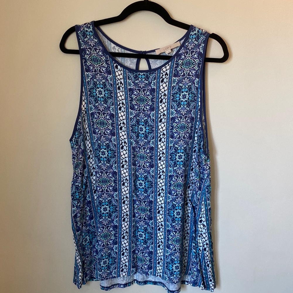 Ann Taylor Loft blue tank